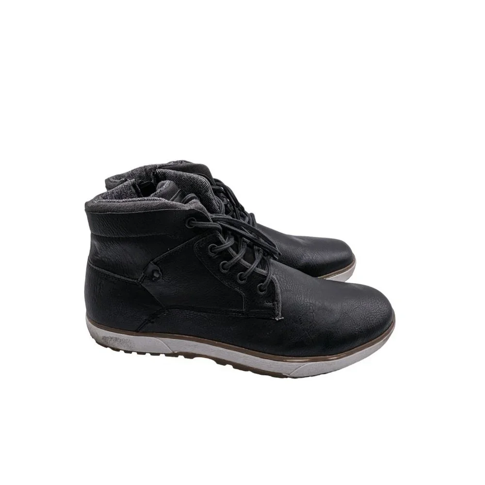 Day Five Mens Black Lace Up and Zip  /Maverick Chukka Boots shoes Size 12M